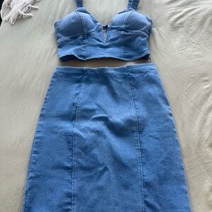 Blue Denim Skirt